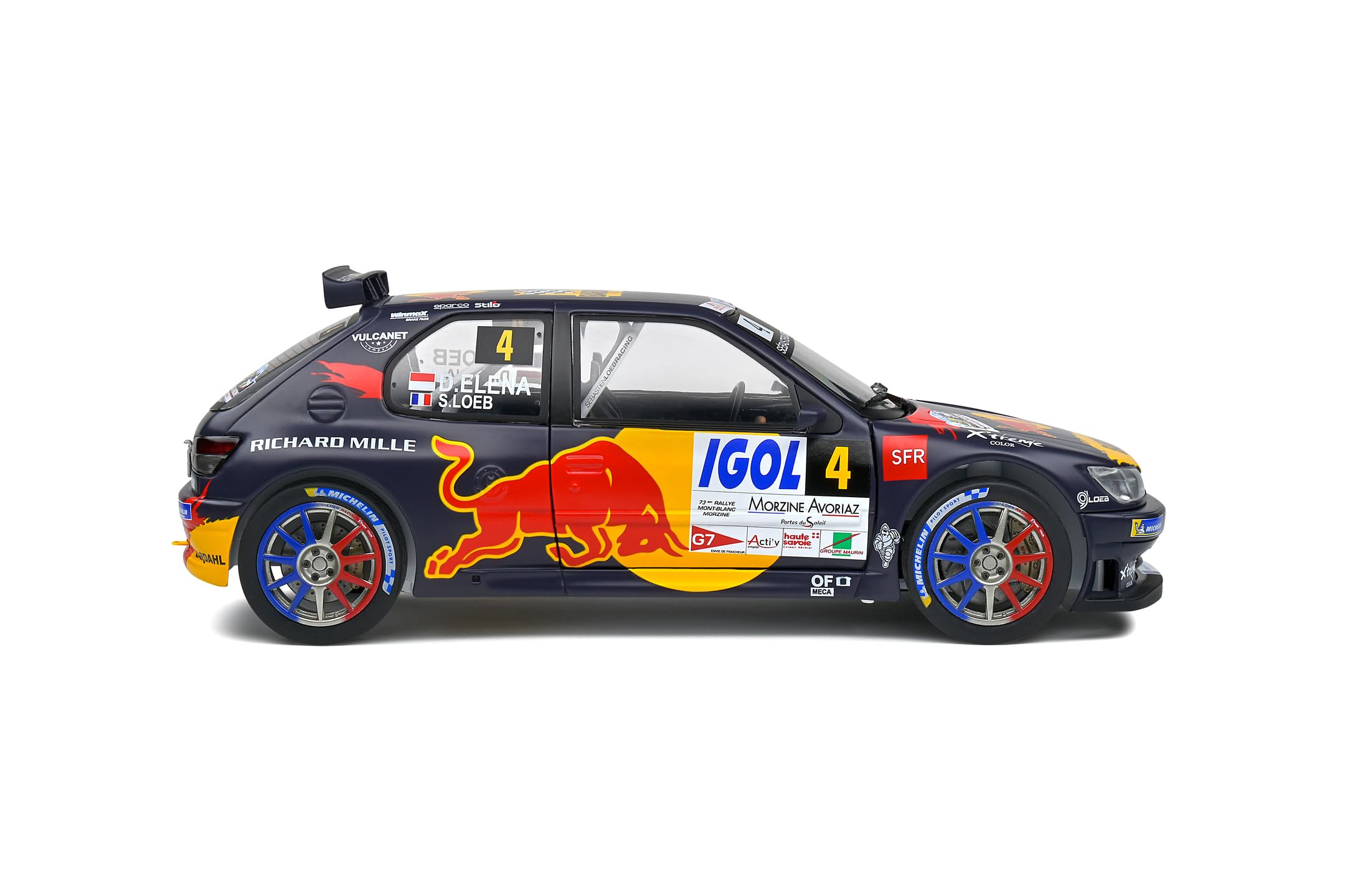 Amazon.com: Solido 1:18 Scale Diecast Peugeot 306 Maxi Black #4 S